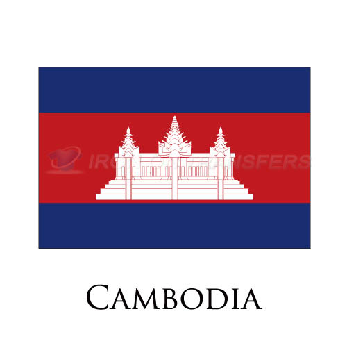 Cambodia flag Iron-on Stickers (Heat Transfers)NO.1840